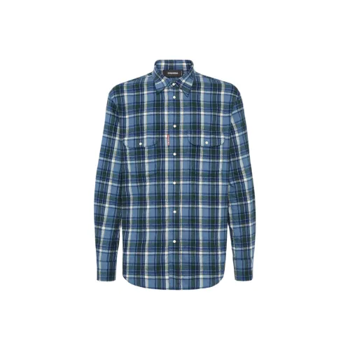 DSQUARED 2 Blue Мужские Рубашки
