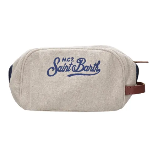 MC2 SAINT BARTHELEMY Linen Travel Storage Bag Unisex Beige