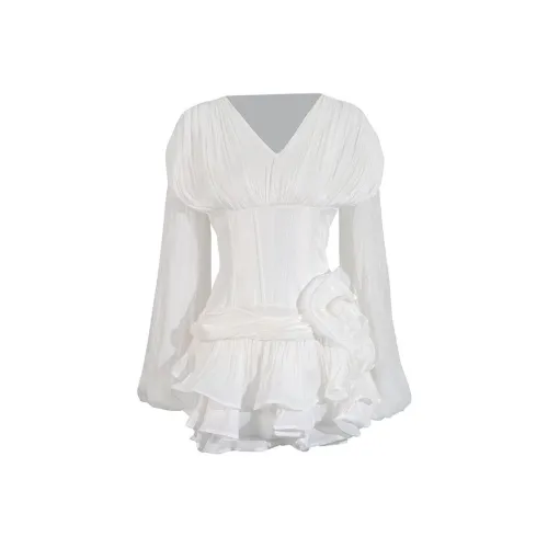 ONE SHALLOW Длинное платье с длинными рукавами женское