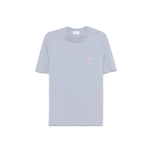 Maison Kitsune SS25 T Рубашка Мужская Светло-Синяя