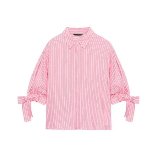 ZARA Розовые/Белые Женские Рубашки