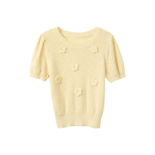 3COLOUR Cream Yellow Women's Knitwear