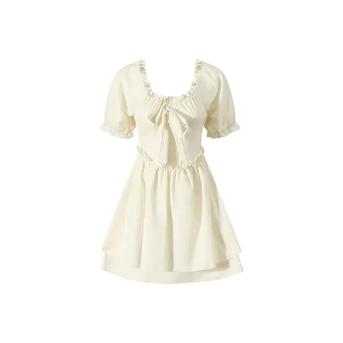 Cotton Zhiximeng Live Короткий рукав Платье Женское