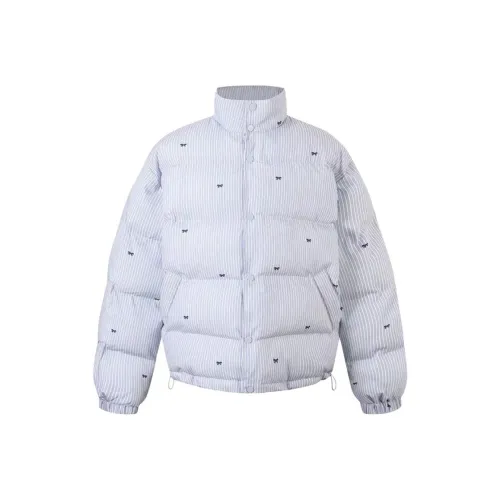 KEAB Светло-синий Полосы Женские Пуховики