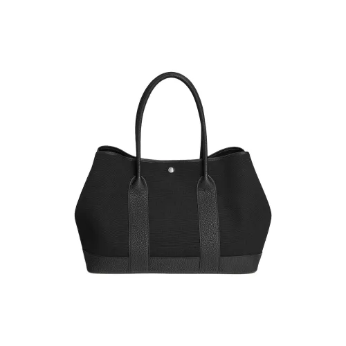 HERMES Neo Militaire Холст Садовая Сумка Женская Черная