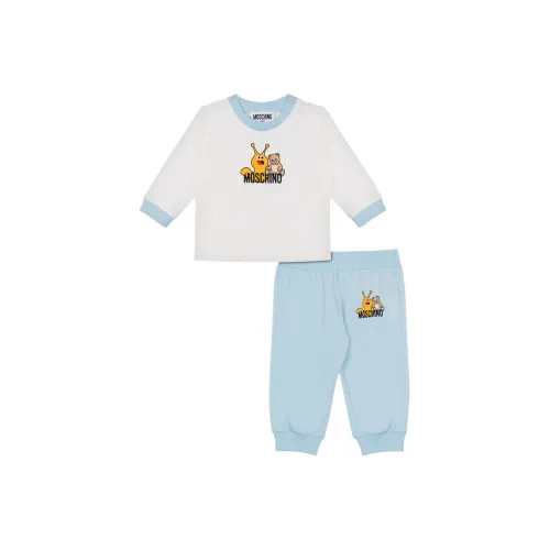 MOSCHINO Повседневная спортивная одежда принтованный хлопок трикотажная рубашка брюки костюм из двух предметов набор для малышей и детей дошкольного возраста