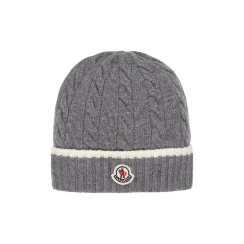 Moncler Шерсть Бини Унисекс Серый