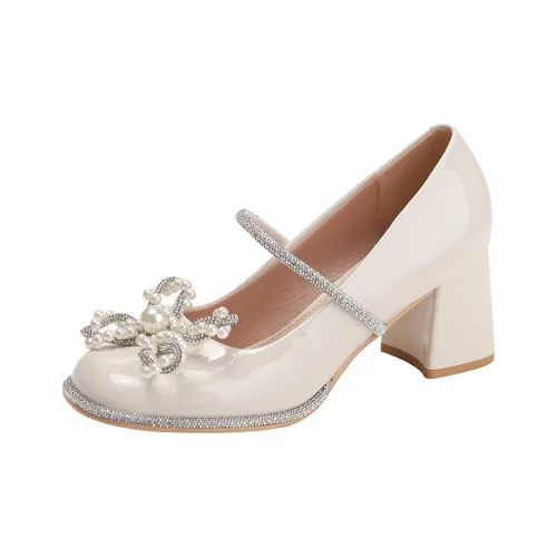 RYAW Mary Jane Shoes Ecru Women's