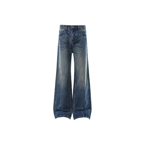 BLANKIN. Темно-синий, синий, унисекс, джинсы