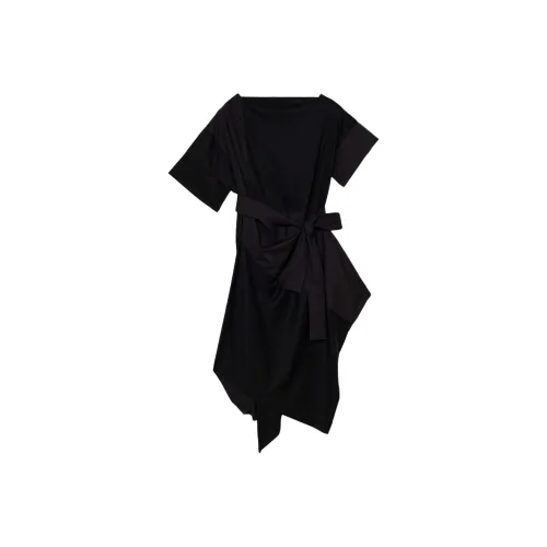Vivienne Westwood Черные Женские Короткие Платья с Короткими Рукавами