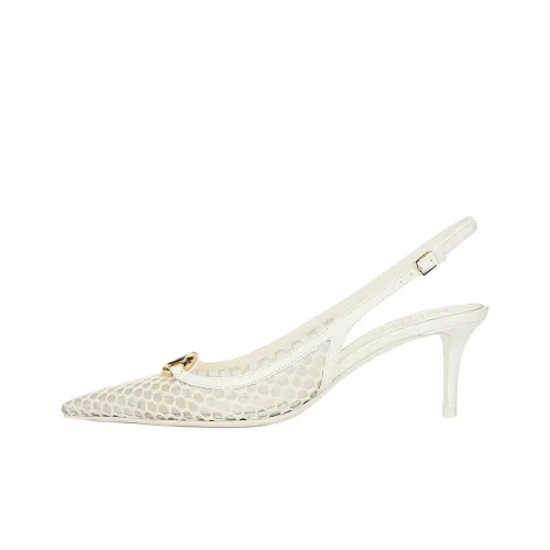 Valentino Garavani Vlogo Moon Узкий каблук Высокие каблуки 6,5 см Женские Белые