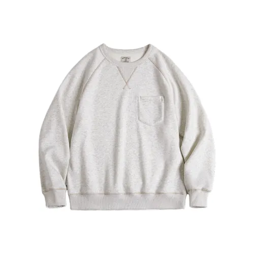 MADEN Amekaji Светлый Фотиния Серый Мужские Толстовки