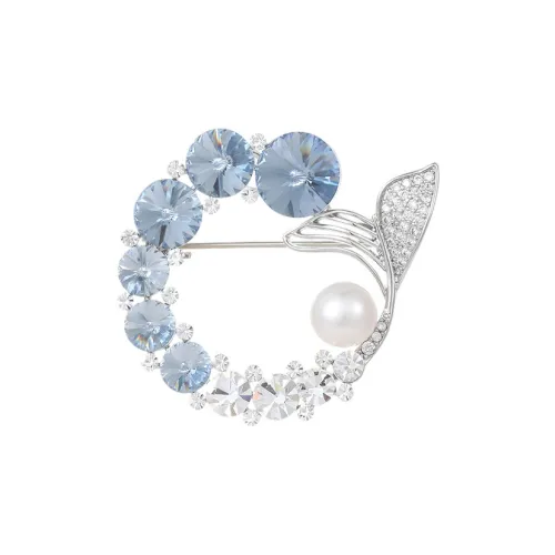 Фиолетовый Пресноводный Жемчуг Броши Унисекс