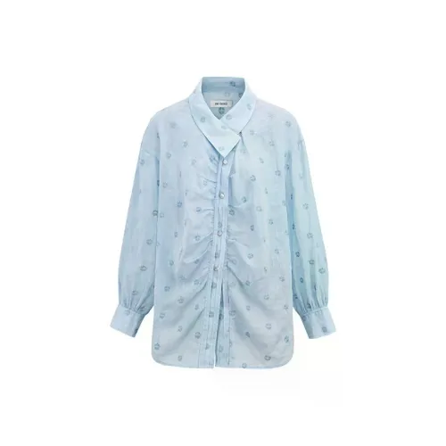 Me siento Небесно-голубой Женские Рубашки