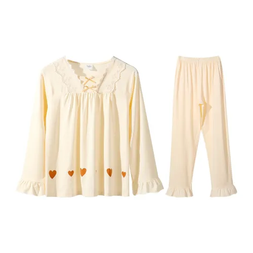 Ordifen Абрикос Женские Пижамные Комплекты