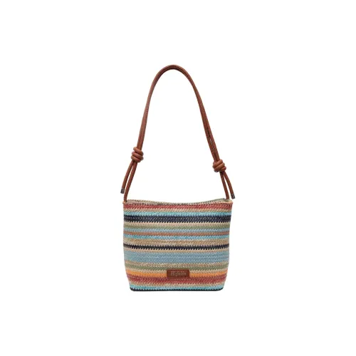 LEXI Плетеная соломенная сумка-тоут сумка через плечо стандартная женская многоцветная