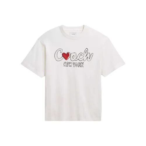 COACH Белая Мужская Футболка