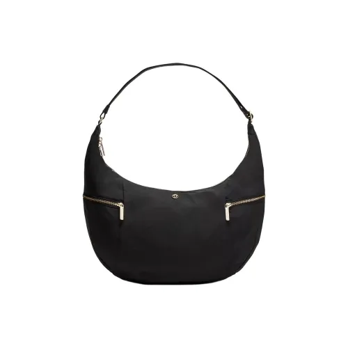 lululemon Сумка через плечо из нейлона большая женская черная