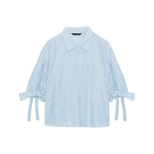 ZARA Синие/Белые Женские Рубашки