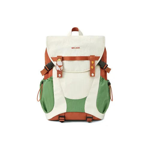 MR.ACE HOMME Сетка Рюкзак Большой Унисекс Зеленый Фрукты Апельсин