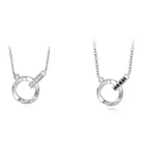 Парный (Белое золото + Белый камень)