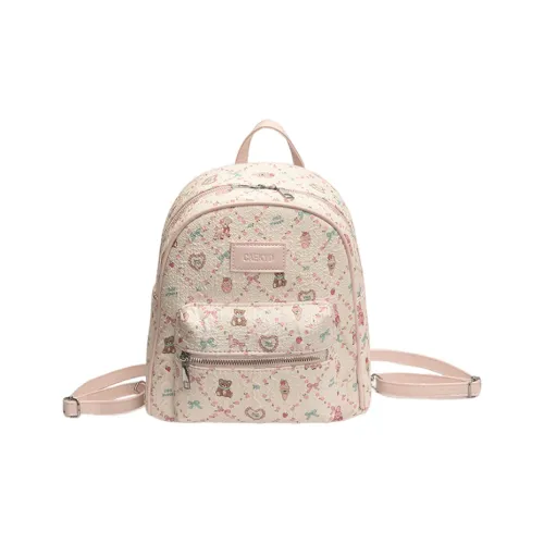 Juju Jimmy ПУ (полиуретан) Рюкзак Стандартный Женский Розовый