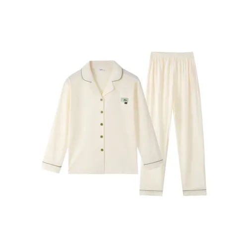 Ordifen Кокосовое Молоко Белый Женский Пижамный Комплект