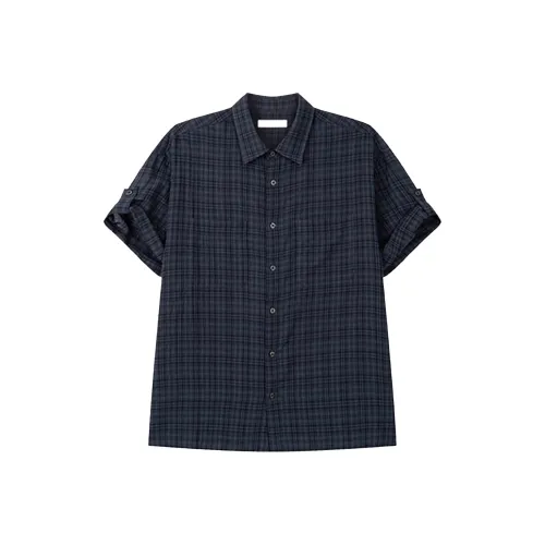 BISHE Летняя рубашка свободный крой мужской