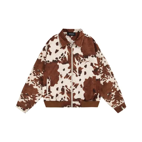 MAOQIAOYI Коричневый/Белый Унисекс Куртки