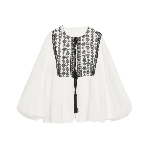 ZARA Белые/Черные Женские Рубашки