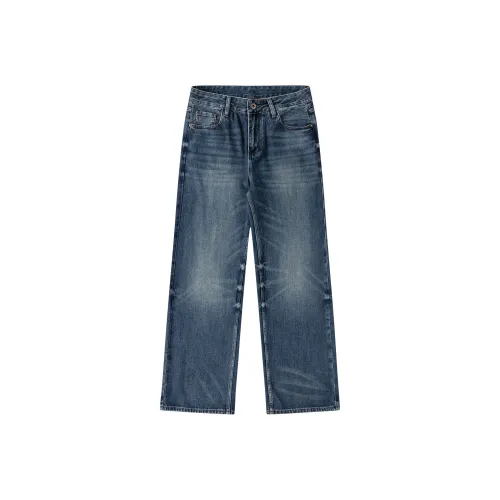 VALKOMM Темно-дженговый синий унисекс джинсы