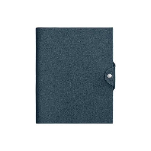 HERMES Ulysse Коровья кожа Togo Защитный чехол Женские N7 BLEU Tempête Бурно-синий