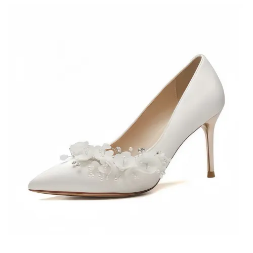 Crelinkxlat Узкий каблук Высокие каблуки Женские Белые