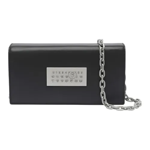 MM6 Maison Margiela совместный бренд Коровья кожа Плечевая сумка Женская Черная