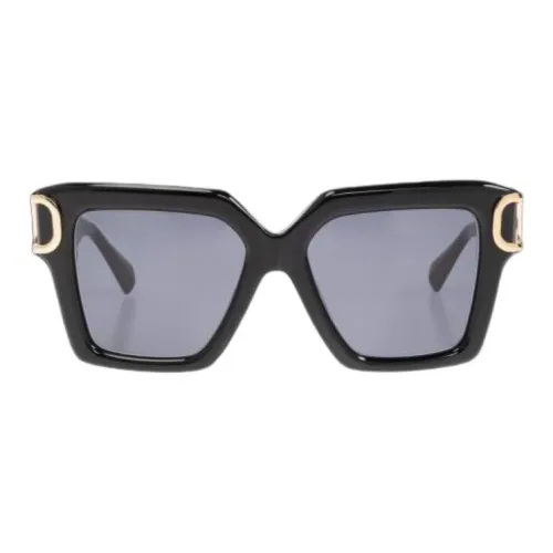 Valentino Медный Sulfide Квадратные Солнцезащитные Очки Женские Черные