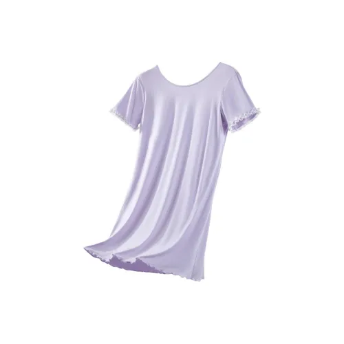 DV Телесный Легкий Дружественный к коже Домашняя одежда и пижамы Короткий рукав Ночная сорочка Женская