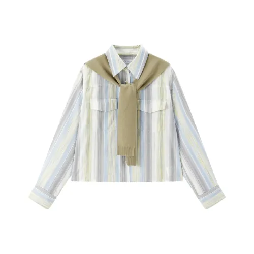 PEACEBIRD Эвкалиптовый Женские Рубашки