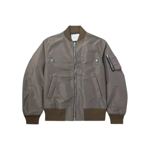 Sacai Коричневый Зеленый Мужской Пуховик