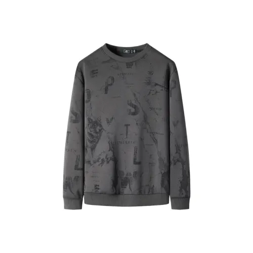SEPTWOLVES Черный Серый Цвет Унисекс Свитшоты