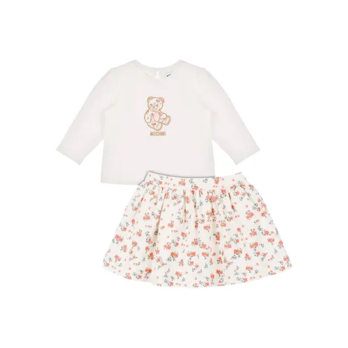 Комплект для малышей и детей дошкольного возраста MOSCHINO с юбкой хлопок трикотажная рубашка принтованный бархат костюм с юбкой 2 предмета комплект