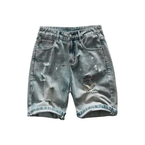 OGQG Blue Men's Denim Shorts OGQG Синий Мужские Джинсовые Шорты