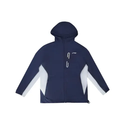 LINING Летний Спортивный Тренчкот Унисекс Синий Белый