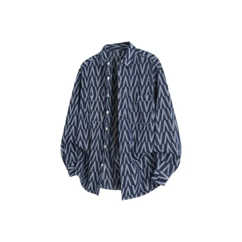 COPICVEN Темно-синие унисекс рубашки