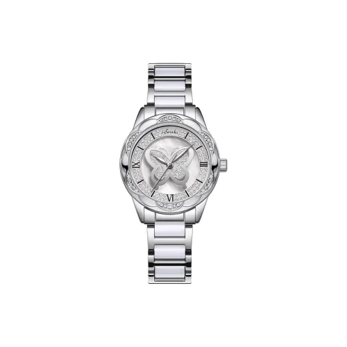 JIFEISHI Кварцевый механизм сплав ремешок женские часы белый циферблат