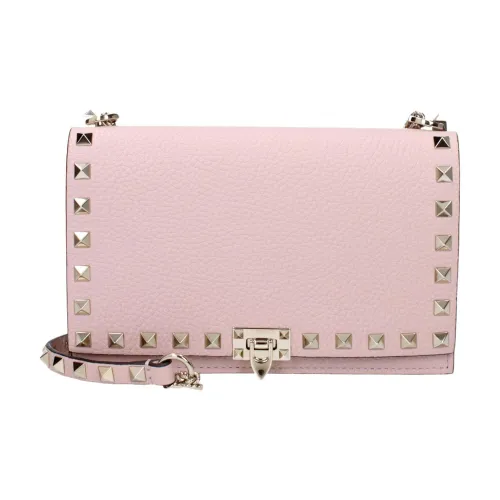 Valentino Garavani Кожаная сумка через плечо маленькая сумка на плечо женская розовая