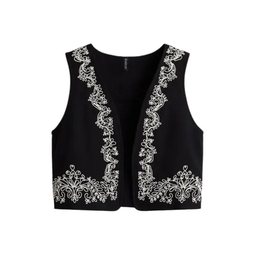 H&M Черный/Белый Женские Жилеты
