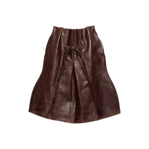 PRADA Fw25 Кожаные короткие юбки Женские