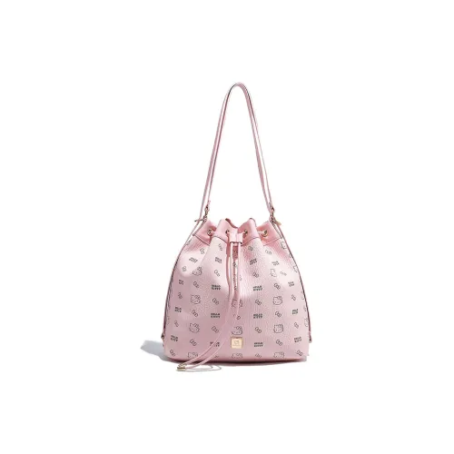 Санрио Hello Kitty ПУ (полиуретан) Вода Buckets Одно плечо Рюкзак Женские Розовый Коричневый Молочно-чайный