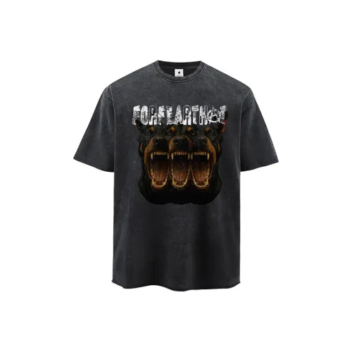 FOR FEAR THAT Промытый черный Унисекс T-рубашки