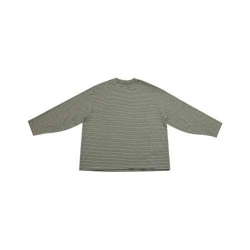 HYLHYL Зеленые полосы Цветочный Унисекс T-рубашки